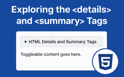 HTML details and summary tags