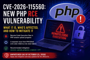 CVE 2026 115560 PHP remote code execution vulnerability and session upload progress mitigation