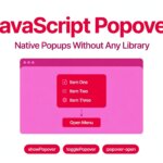 Javascript popover