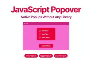Javascript popover