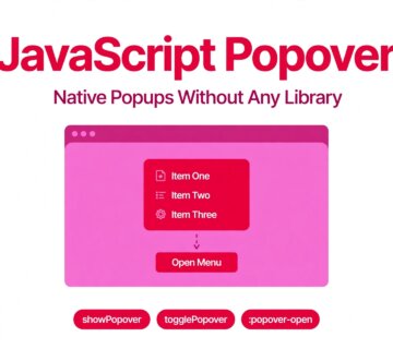Javascript popover