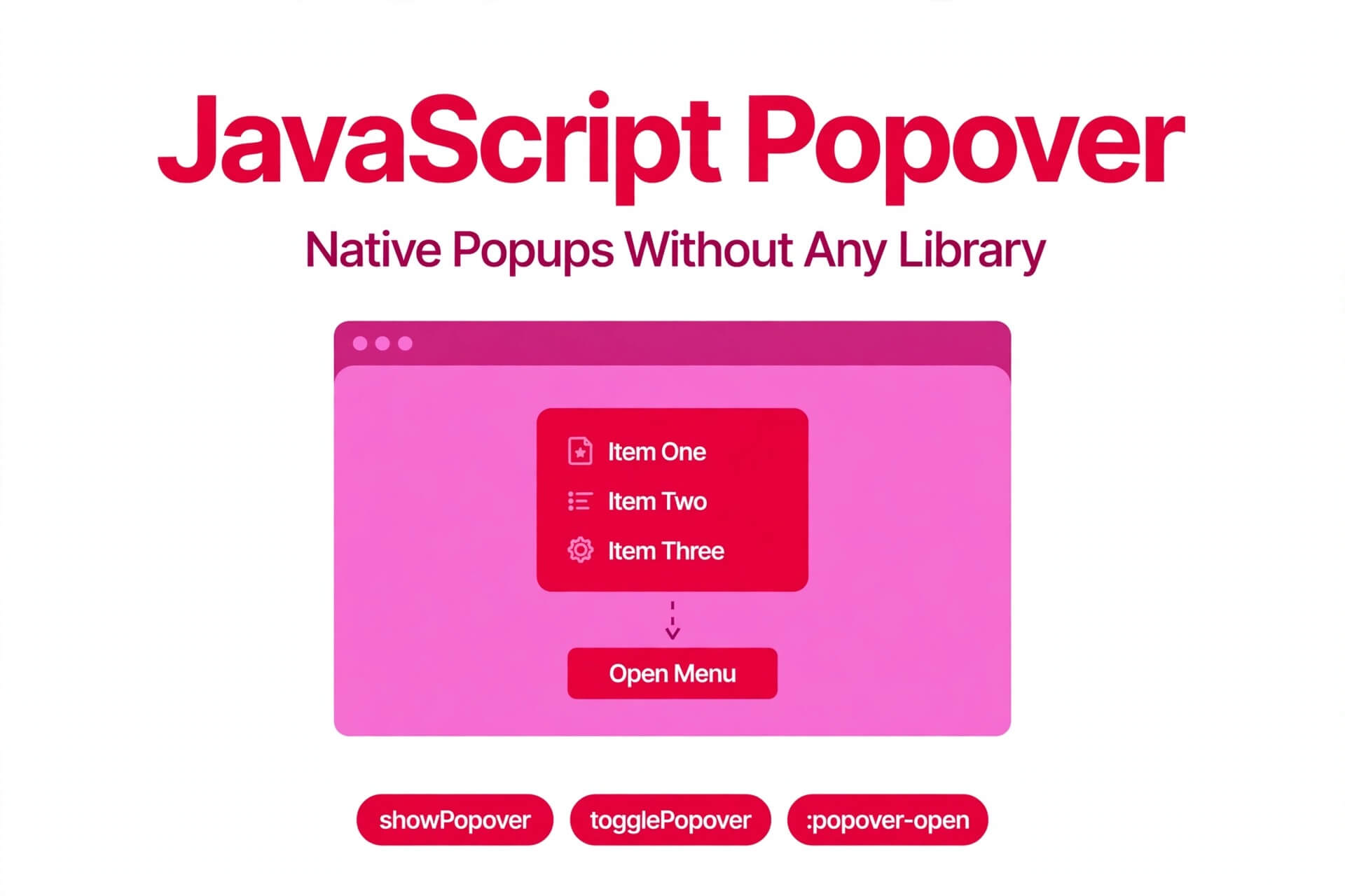 Javascript popover