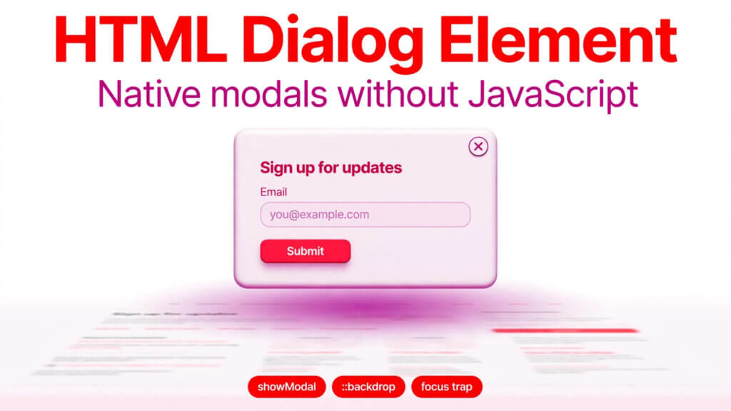 Html dialog element